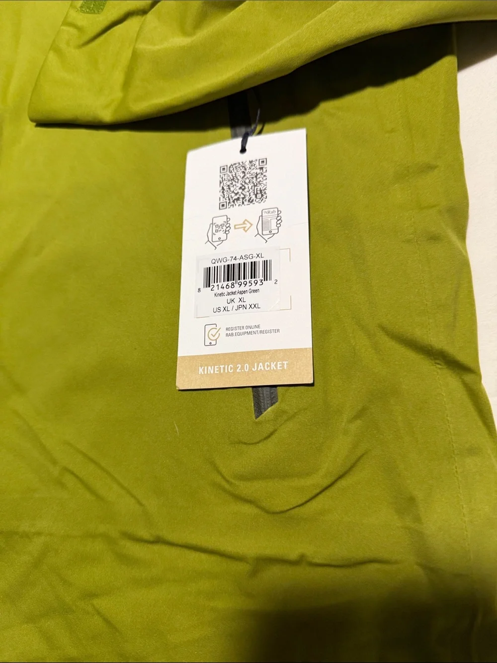 Rab Men's Waterproof Stretch Raincoat - Lime Green